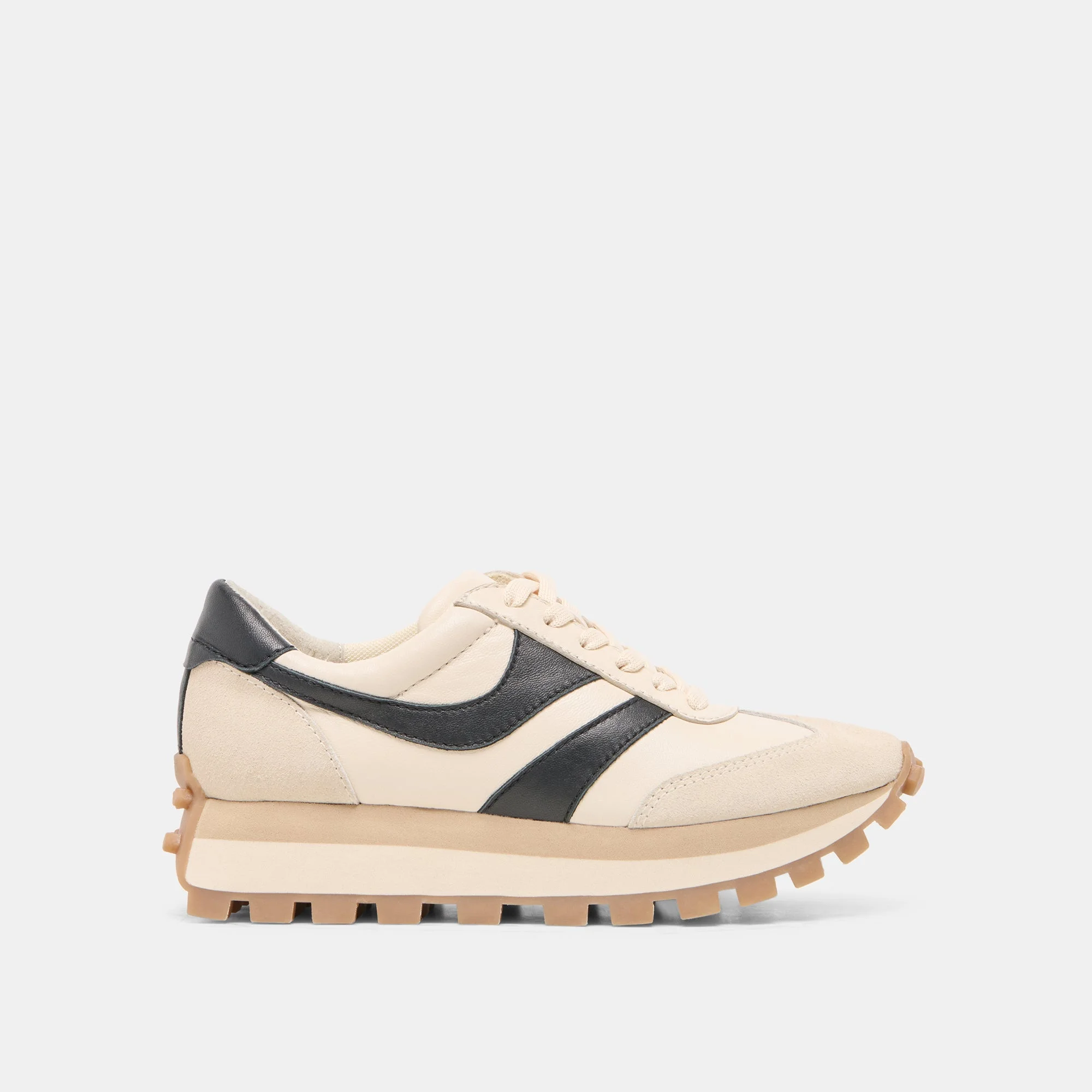 TRESA SNEAKERS WHITE BLACK LEATHER - 1