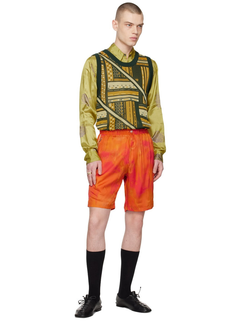 Ahluwalia Orange Bassar Shorts outlook