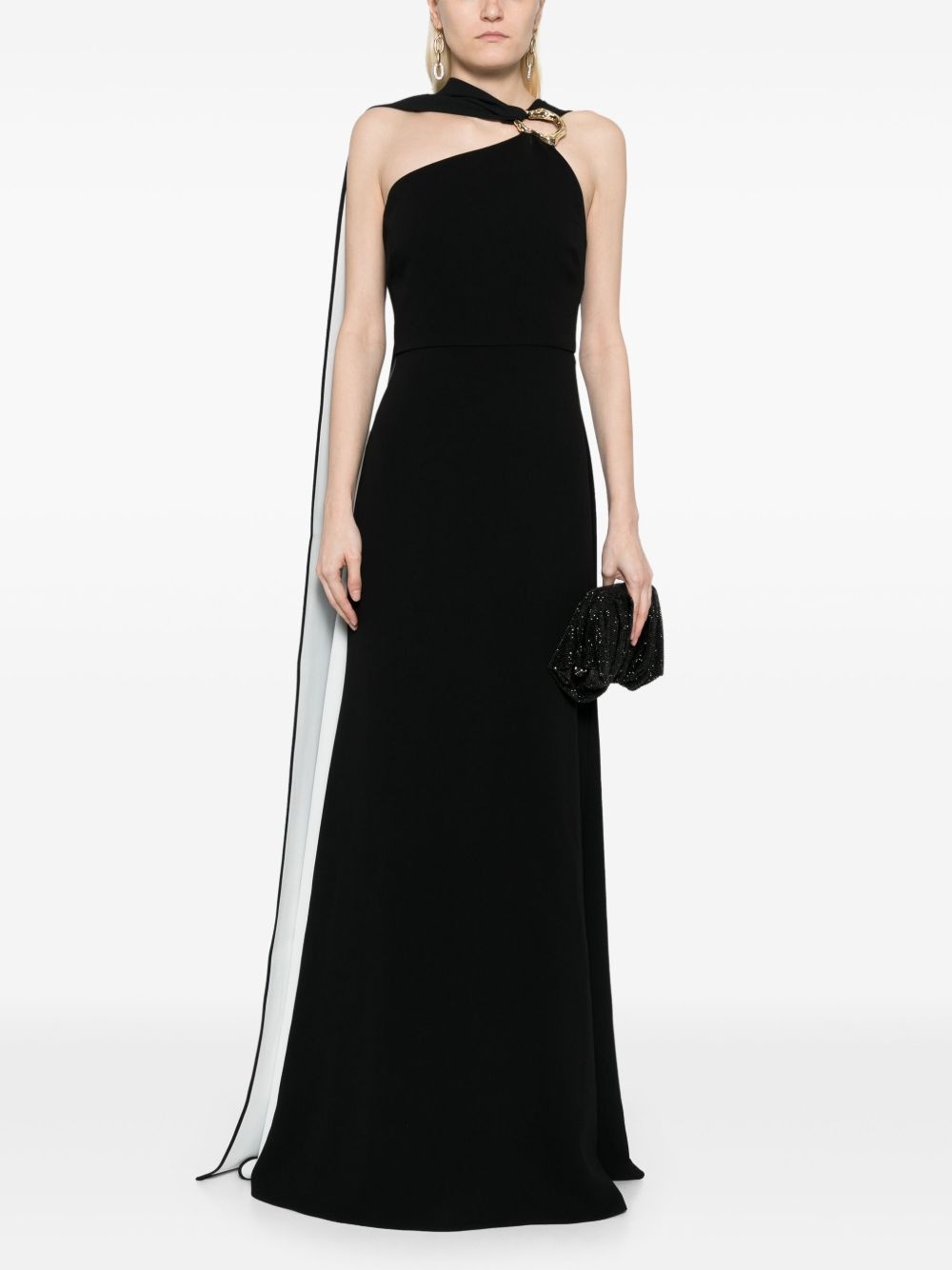 asymmetric buckle gown - 3