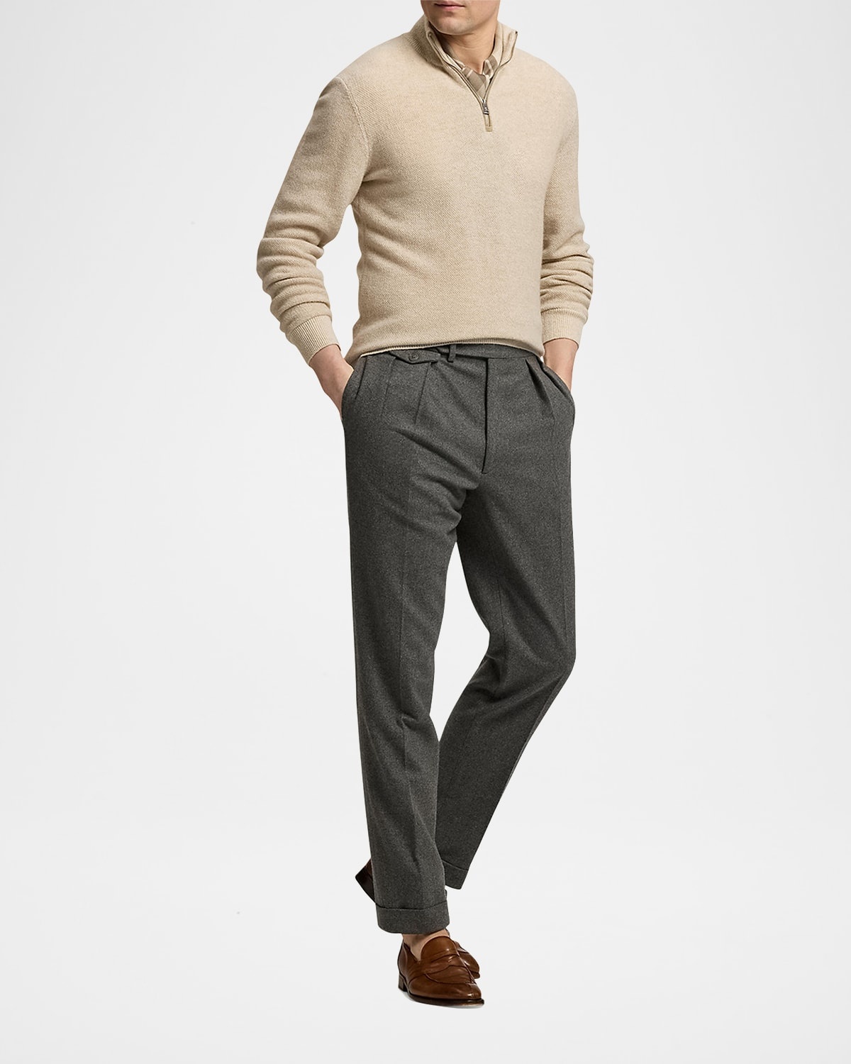 Men's Cashmere Half-Zip Sweater - 2