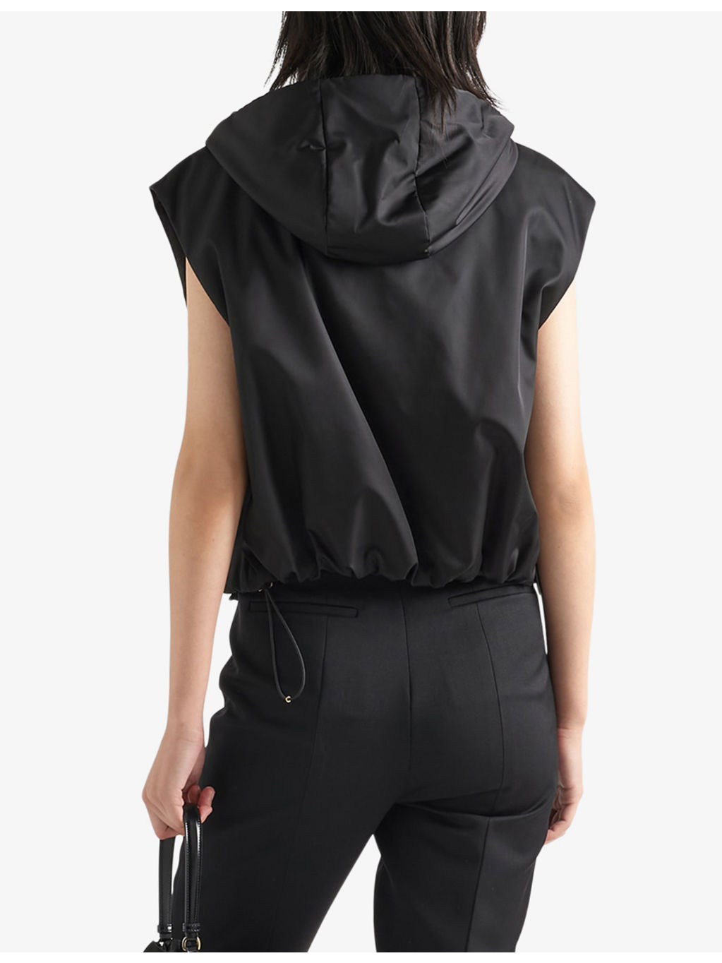 Re-Nylon brand-plaque recycled-polyamide vest - 4
