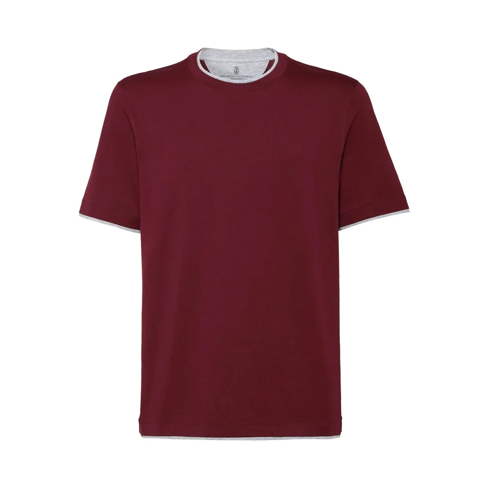 Brunello Cucinelli Red T-Shirts & Vests - T-Shirts Men - 1