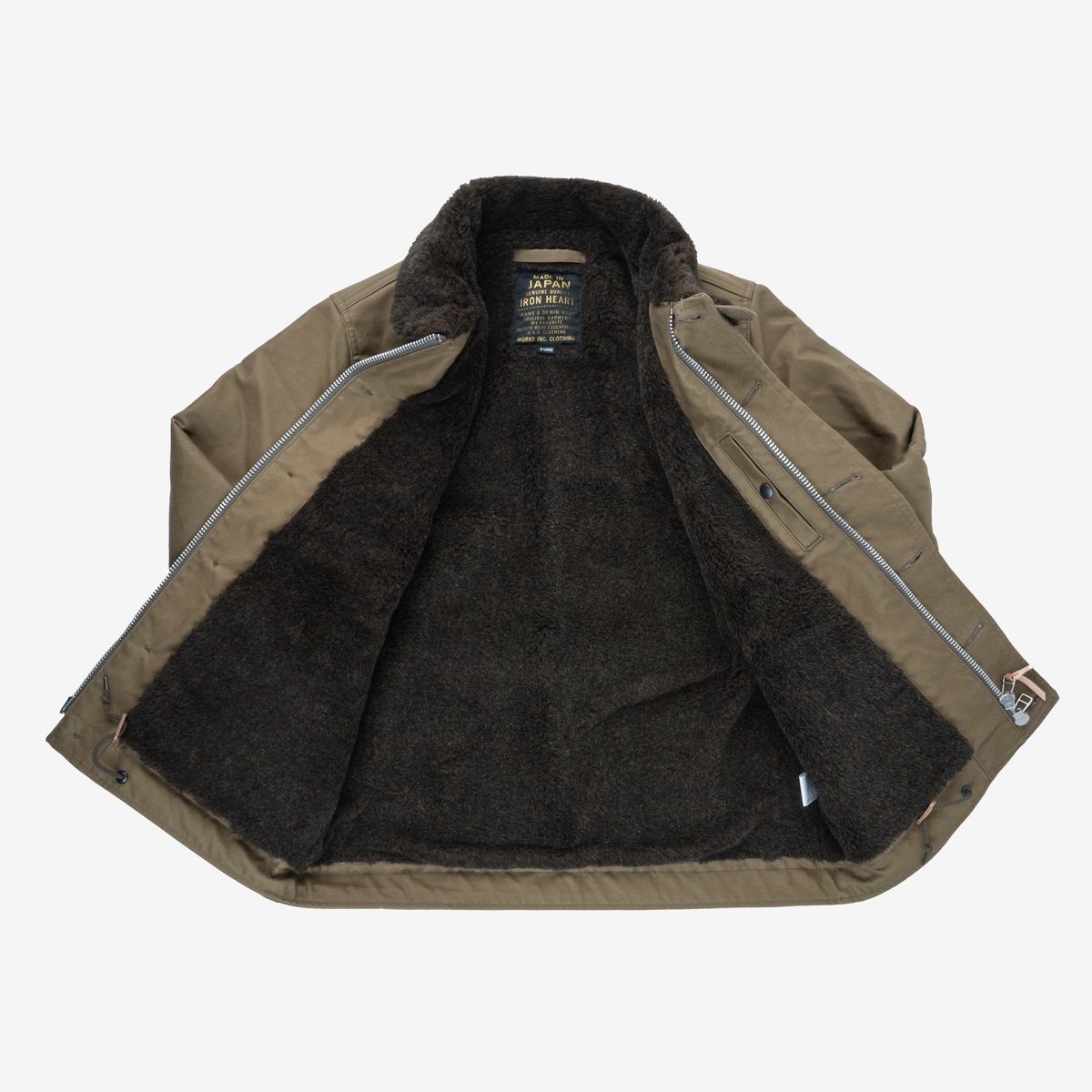 IHM-37-KHA Oiled Whipcord N1 Deck Jacket Khaki - 3