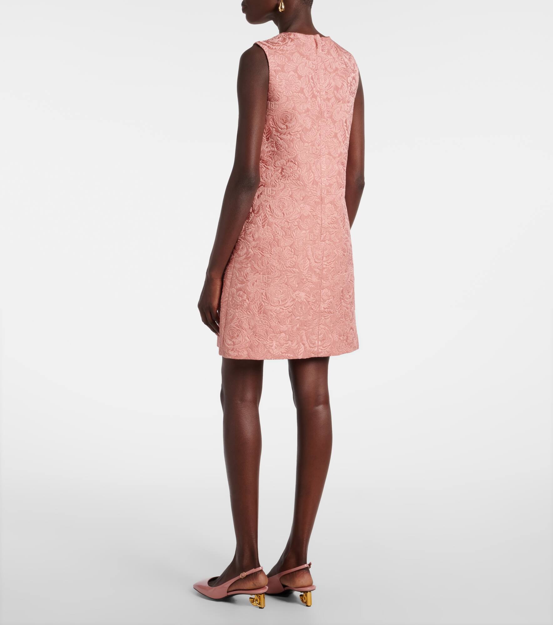 Floral jacquard minidress - 3