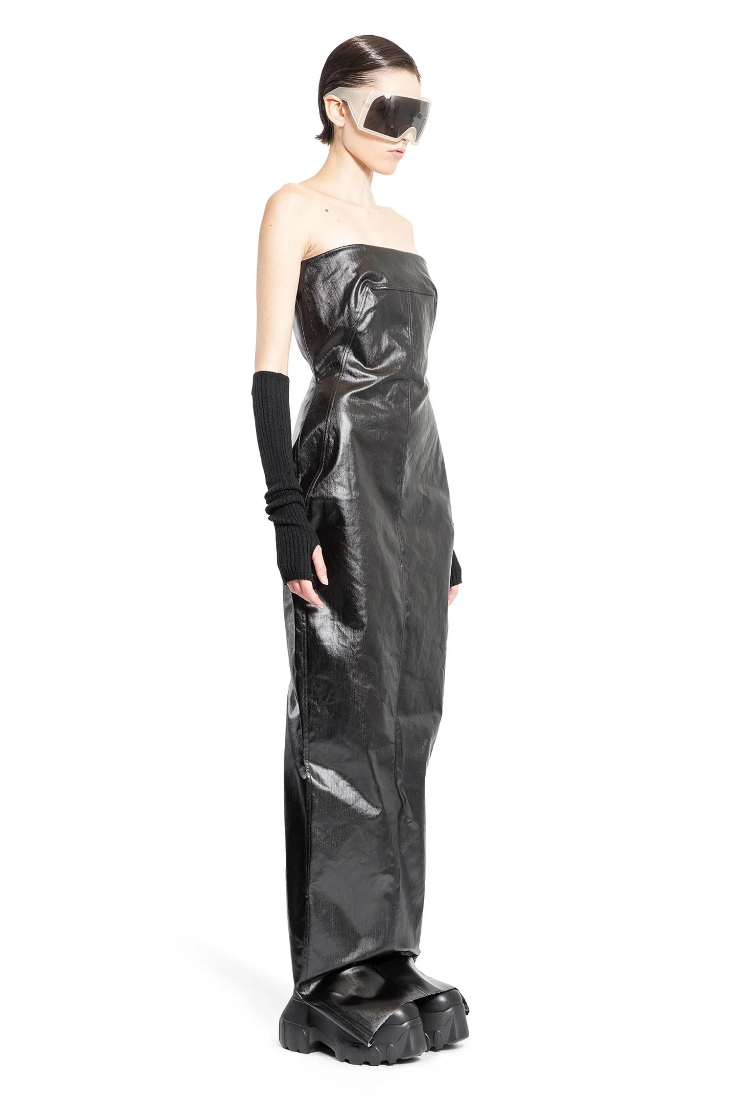 Bustier-Gown-In-Coated-Stretch-Denim - 2
