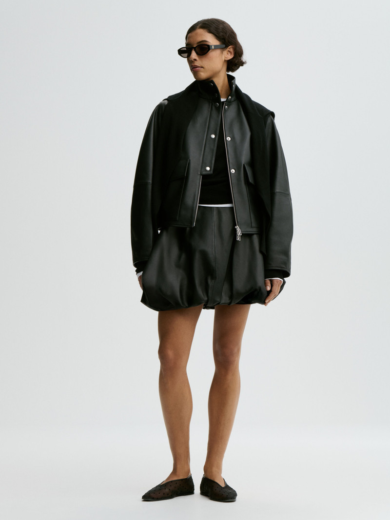 BY MALENE BIRGER Brey Leather mini skirt outlook