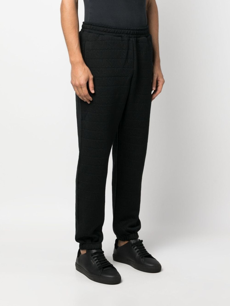 logo-pattern elasticated-waistband track pants 3