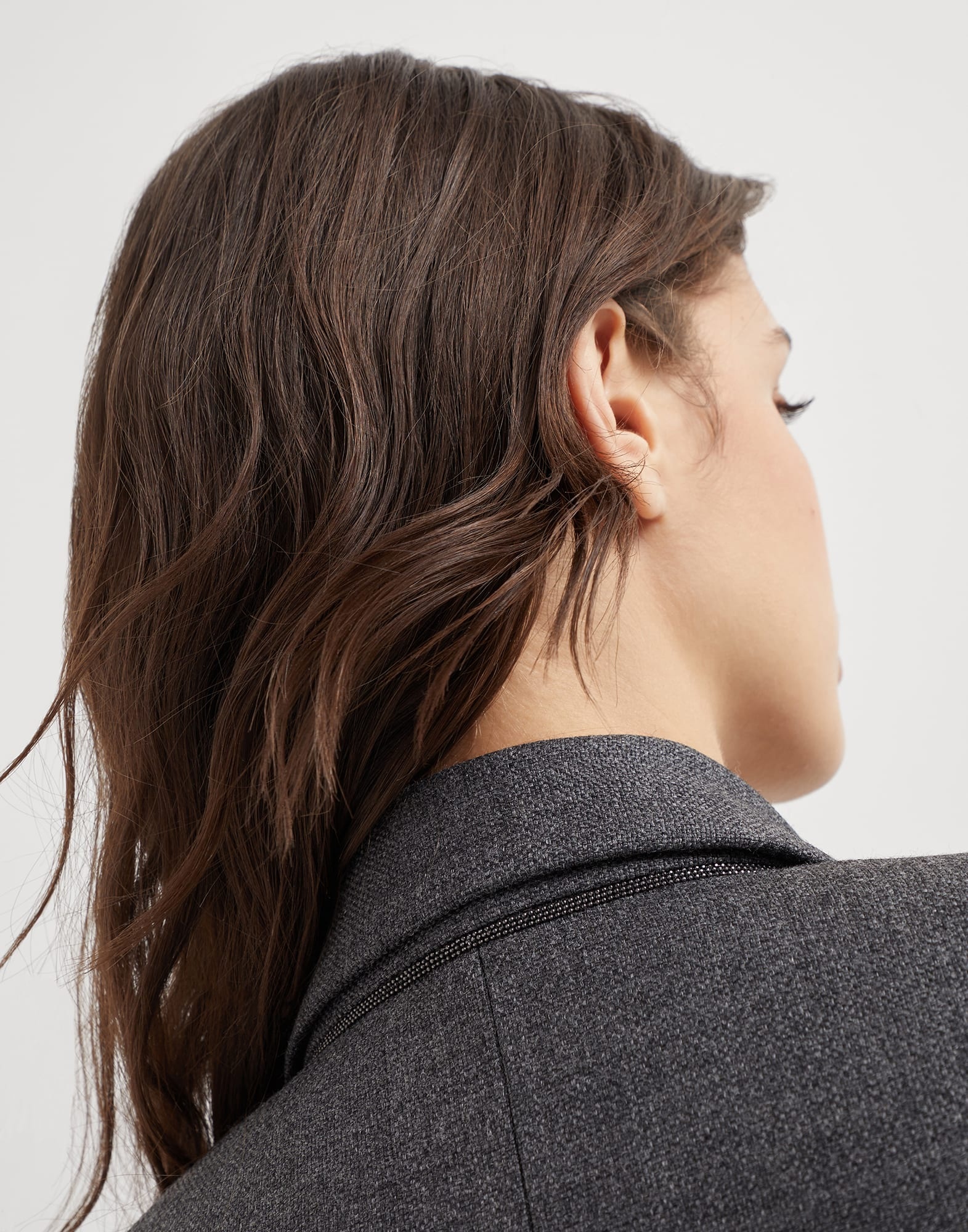 Virgin wool coat with monili - 3