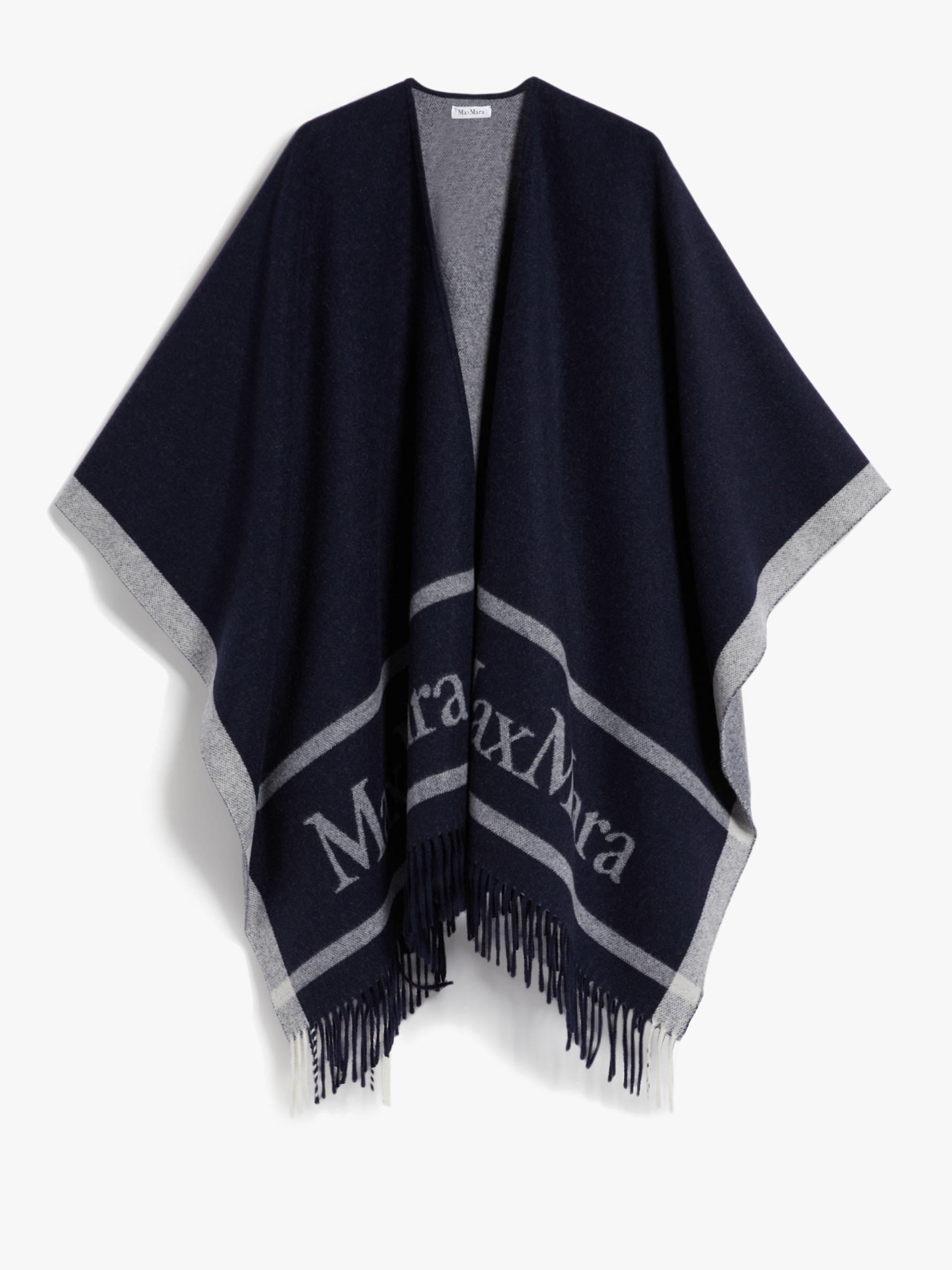 HILDE Wool cloak with fringes - 1