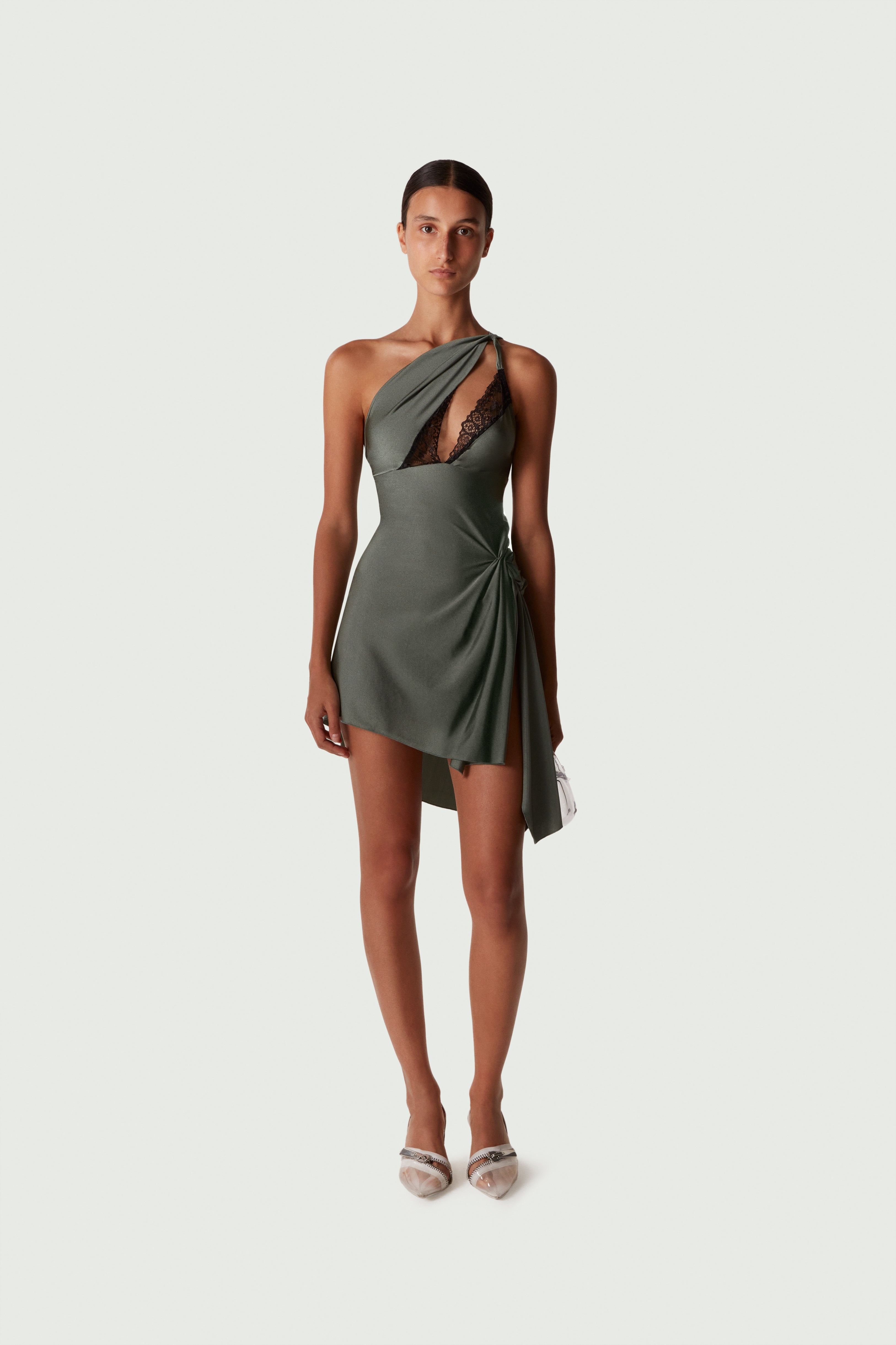 Asymmetric Mini Dress - 1