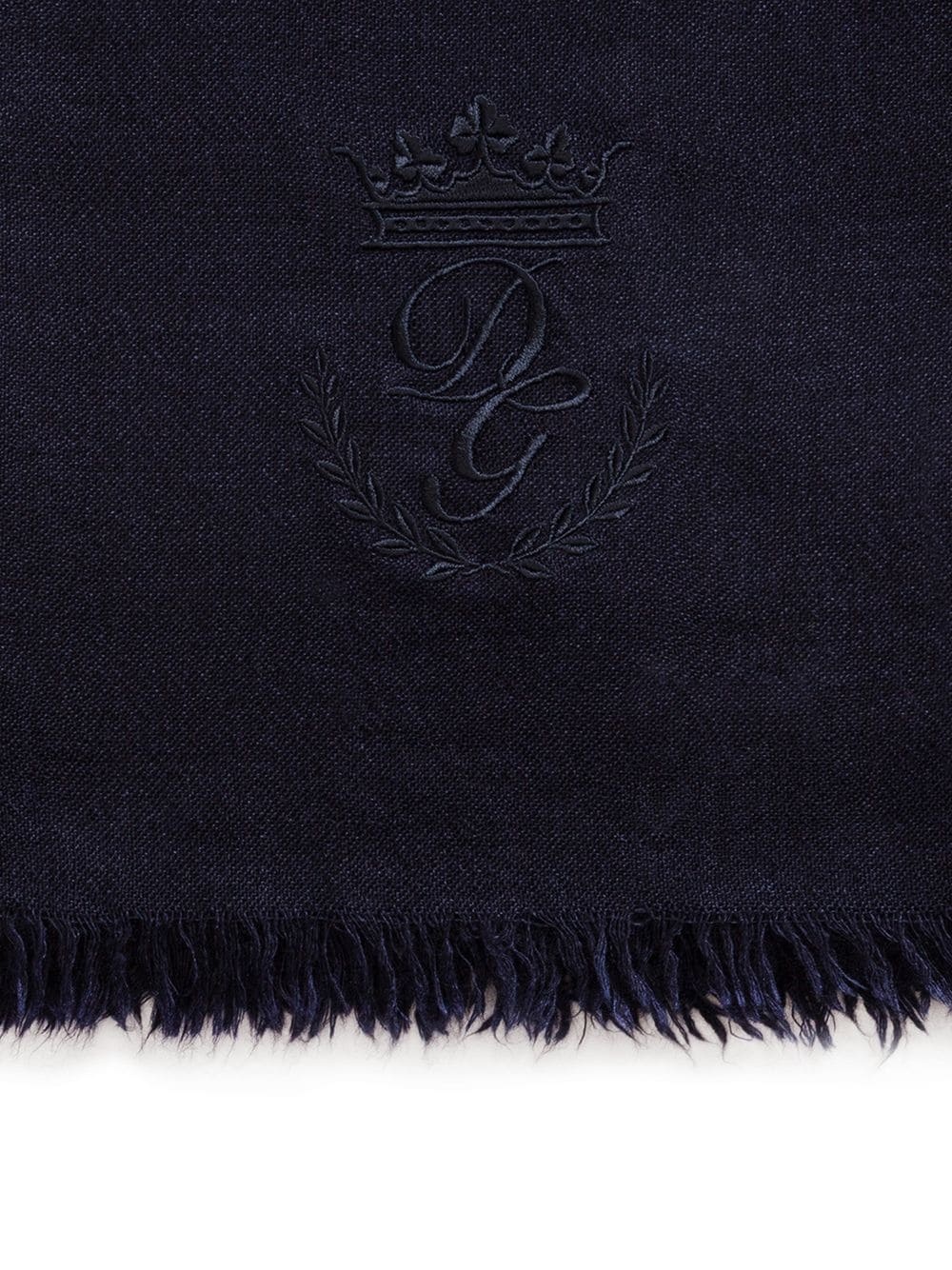 logo-embroidered scarf - 2