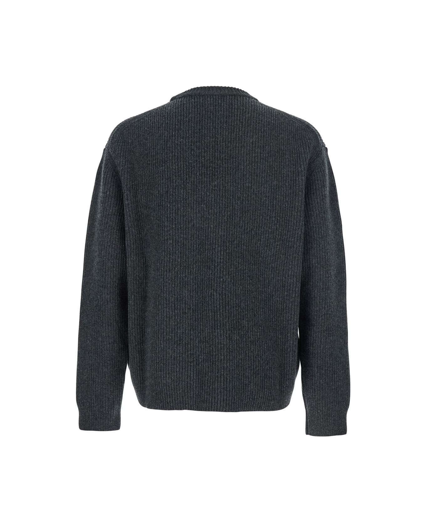 Charcoal Wool Blend Sweater - 2