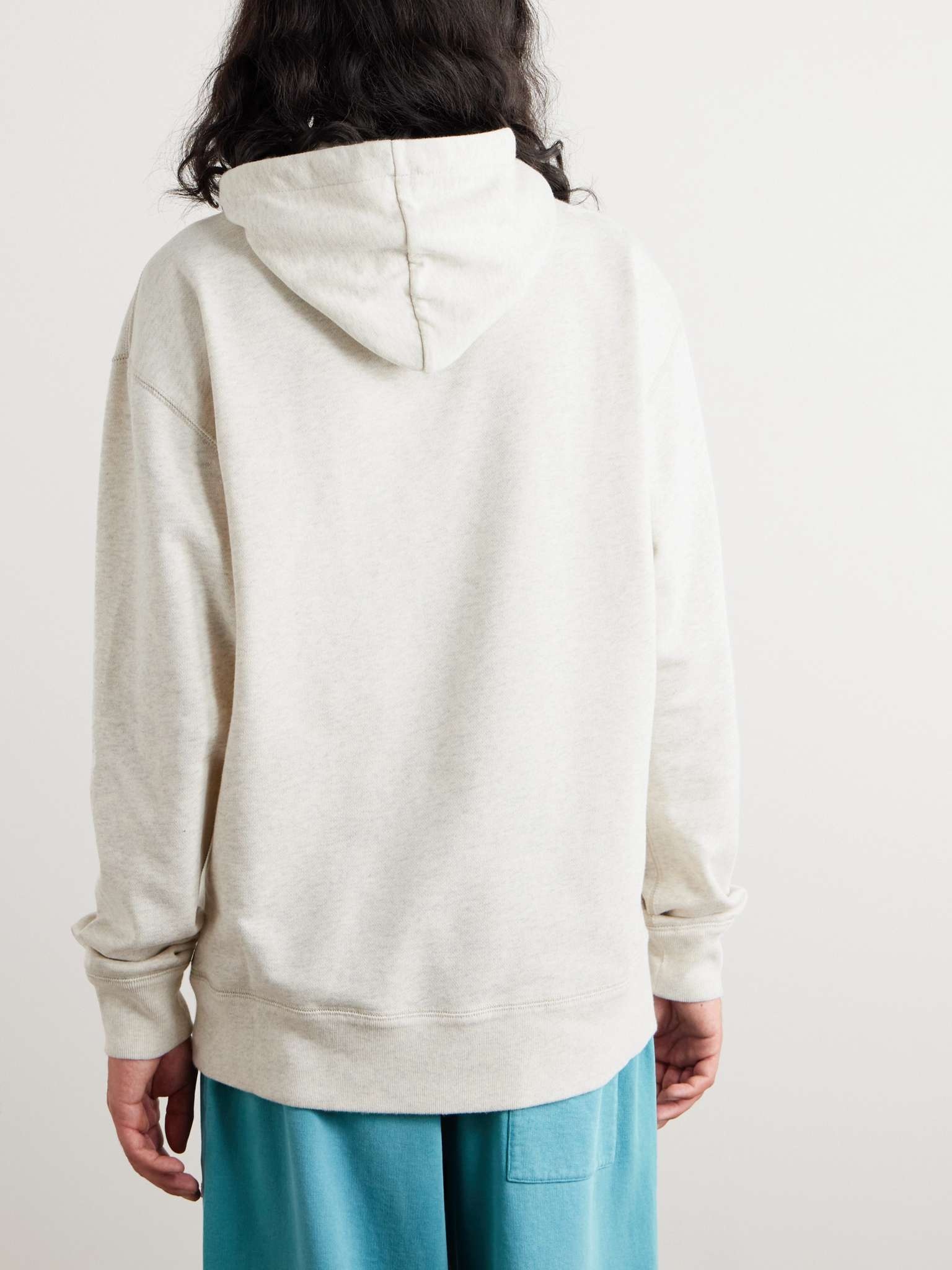 Marcello Logo-Embroidered Cotton-Blend Jersey Hoodie - 3