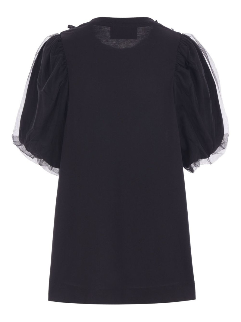 Simone Rocha pearl-embellished puff-sleeve T-shirt outlook