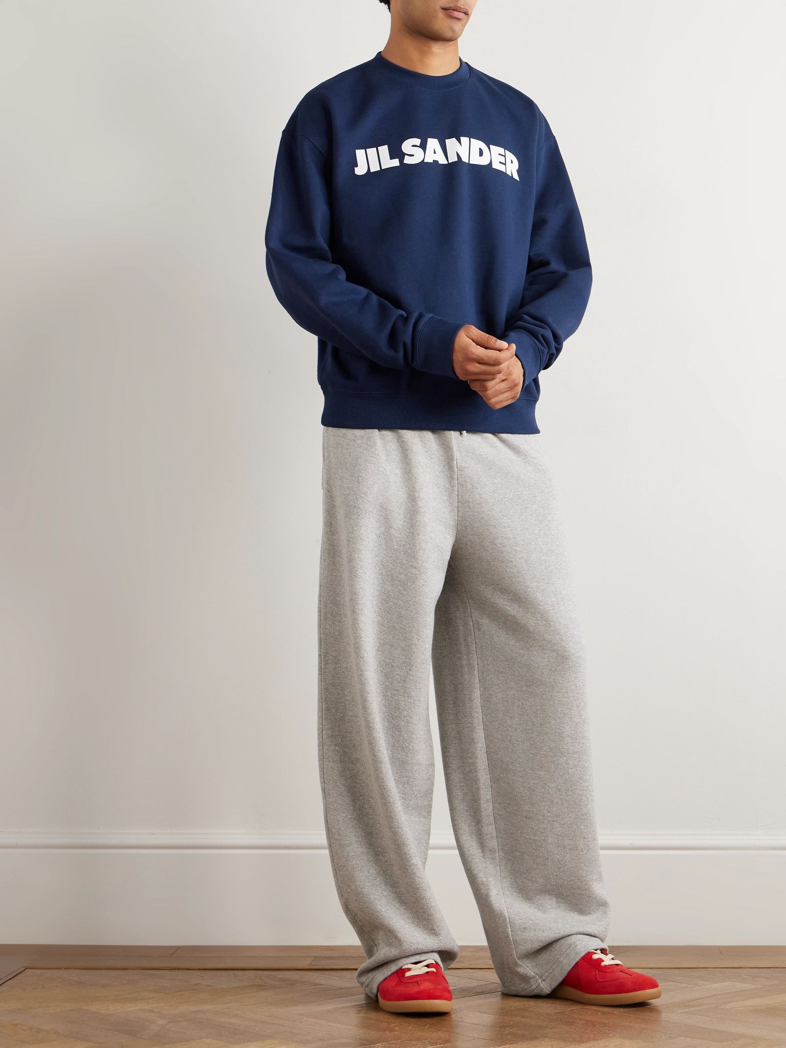 Logo-Print Cotton-Jersey Sweatshirt Navy - 2