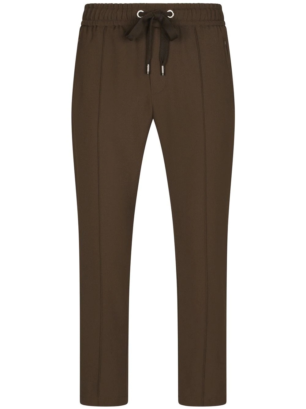 wool-gabardine track trousers - 1