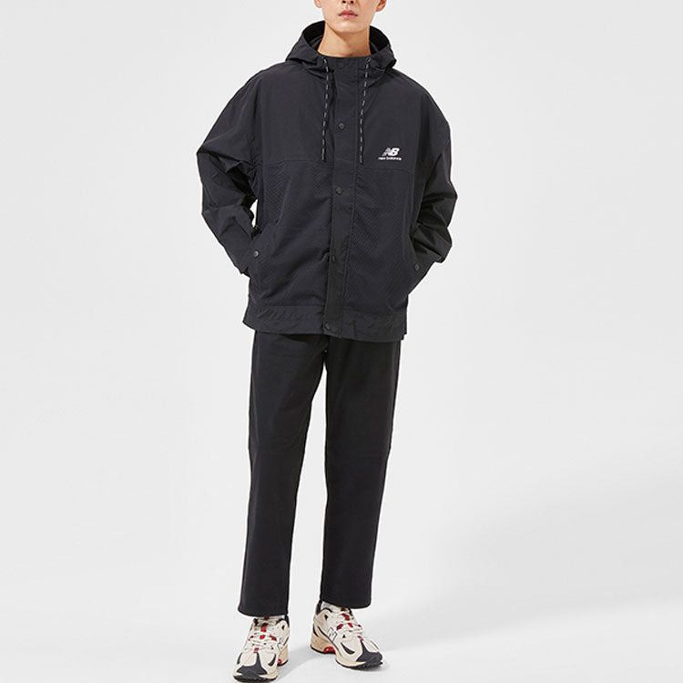New Balance Classic Logo Print Jacket 'Black' AMJ11332-BK - 3
