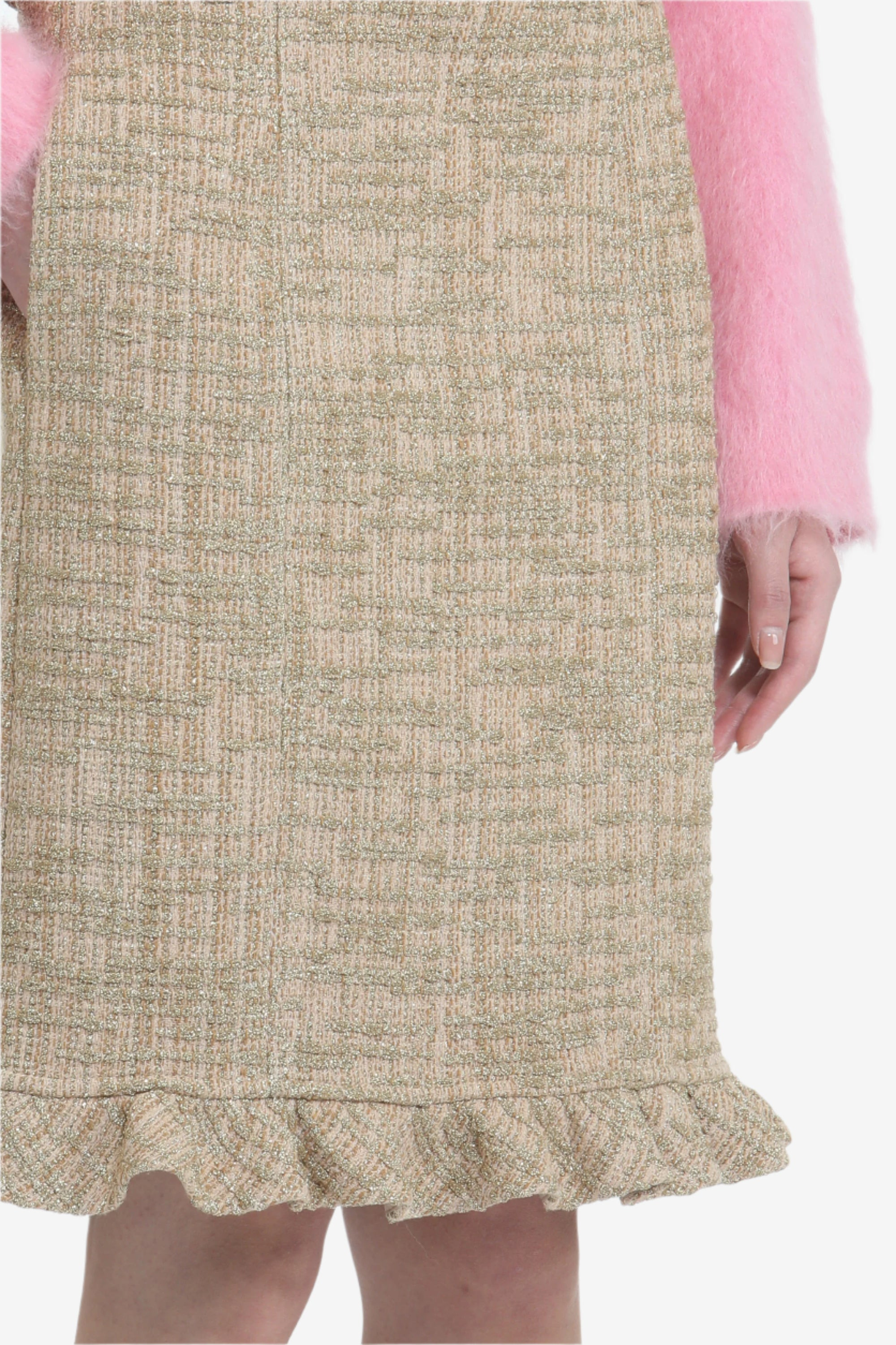 ABOVE-THE-KNEE SKIRT WITH IRREGULAR HEM - 5