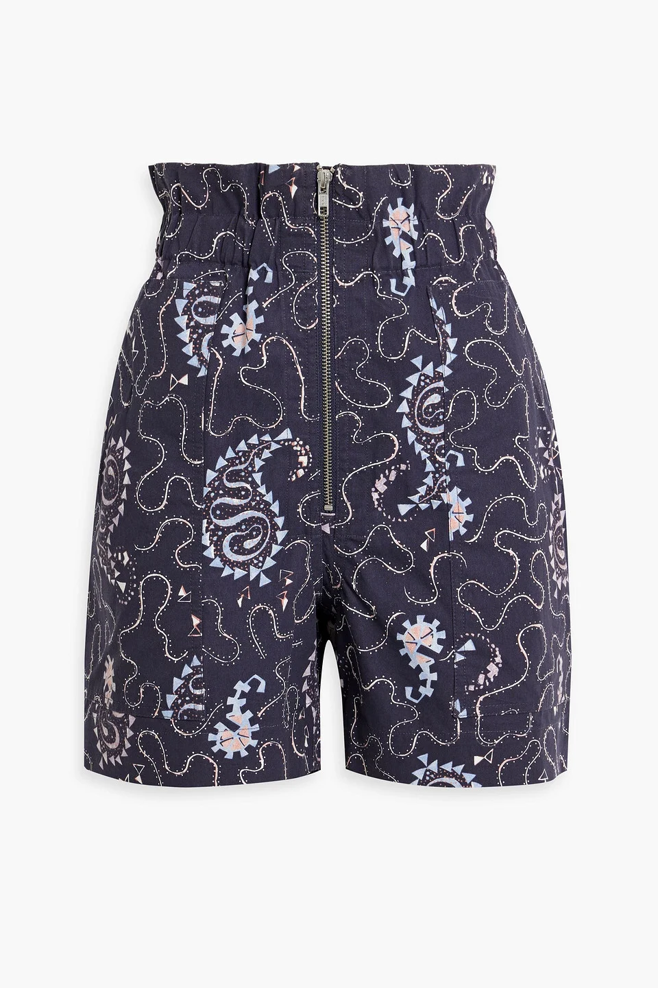 Nawel paisley-print cotton shorts - 1