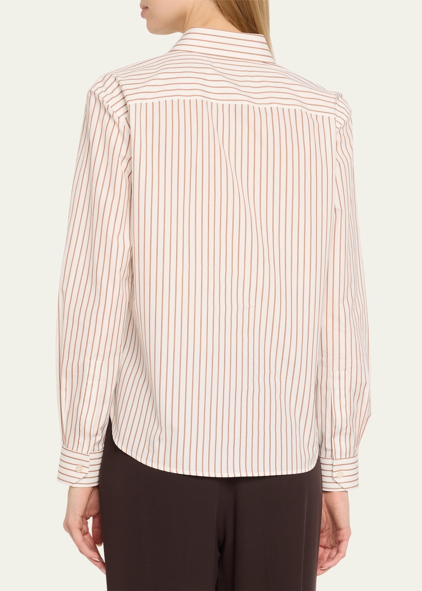 Shrunken Striped Button Down Shirt - 3