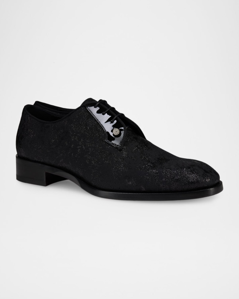 Christian Louboutin Men's Chambeliss Night Strass Jacquard Derby Shoes outlook