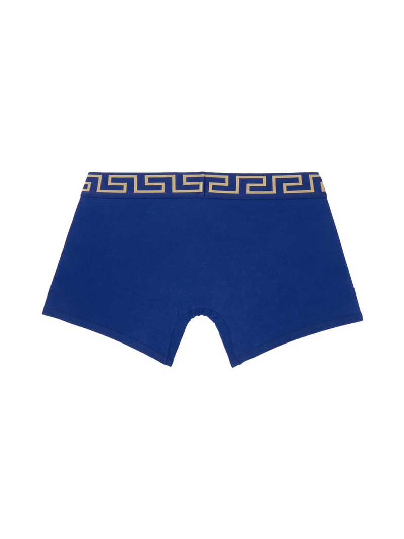 VERSACE Blue Greca Border Long Boxers outlook