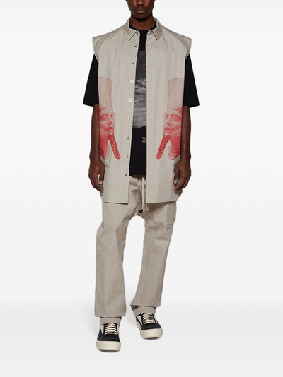 Rick Owens embroidered sleeveless shirt outlook