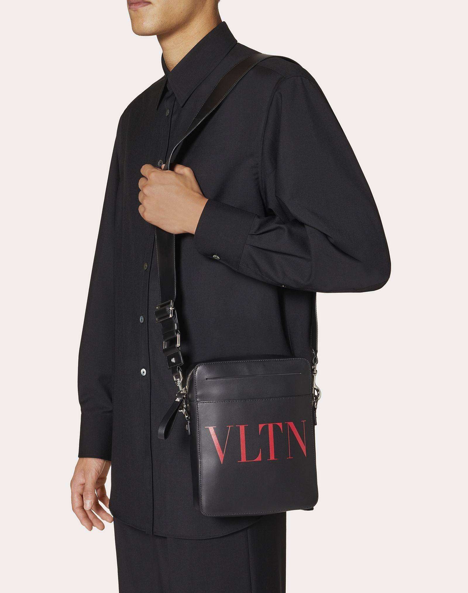 VLTN Leather Crossbody Bag - 5