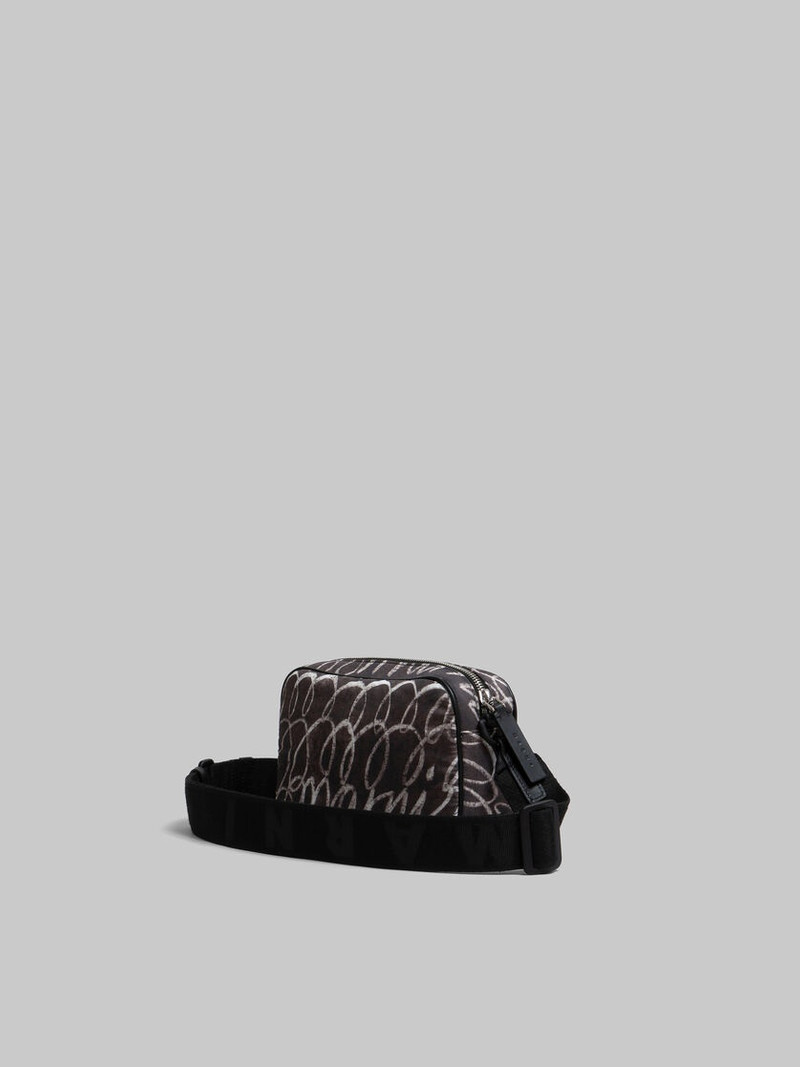 BLACK PUFF CAMERA BAG WITH MARNI SCRIBBLE PRINT 3