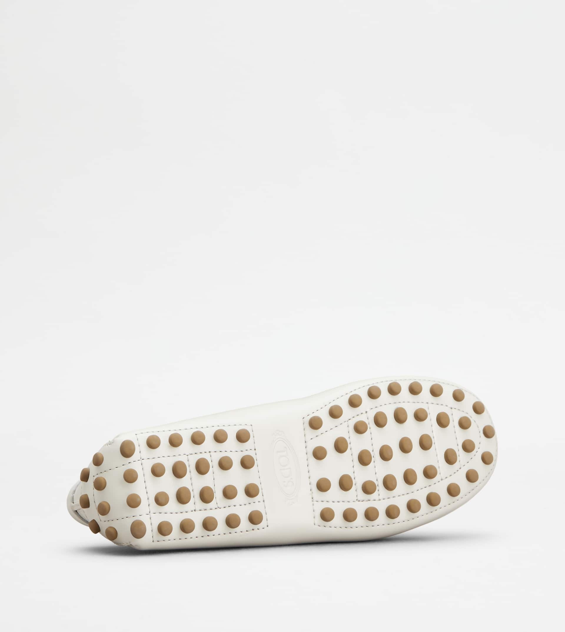 GOMMINO DRIVING SHOES IN LEATHER - WHITE - 5