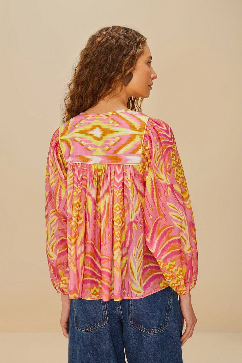 Pink Pineapple Tapestry Blouse 3