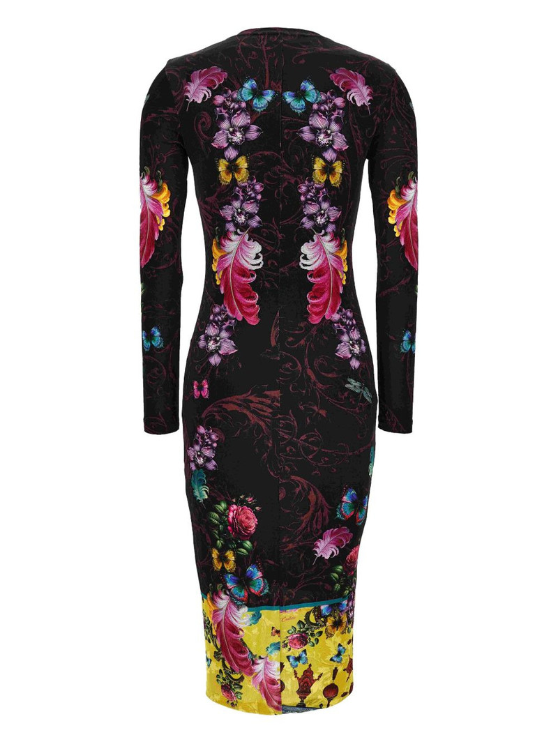floral-butterfly print midi dress 3