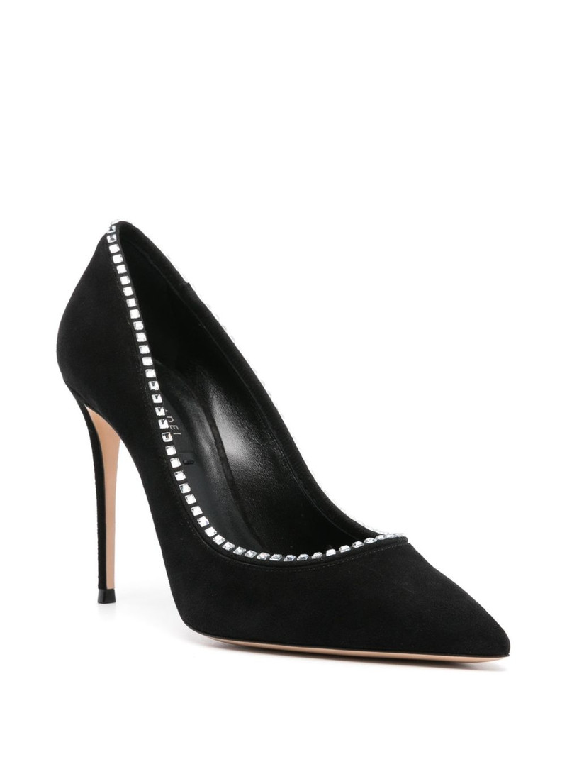 CASADEI 100mm crystal-embellished pumps outlook