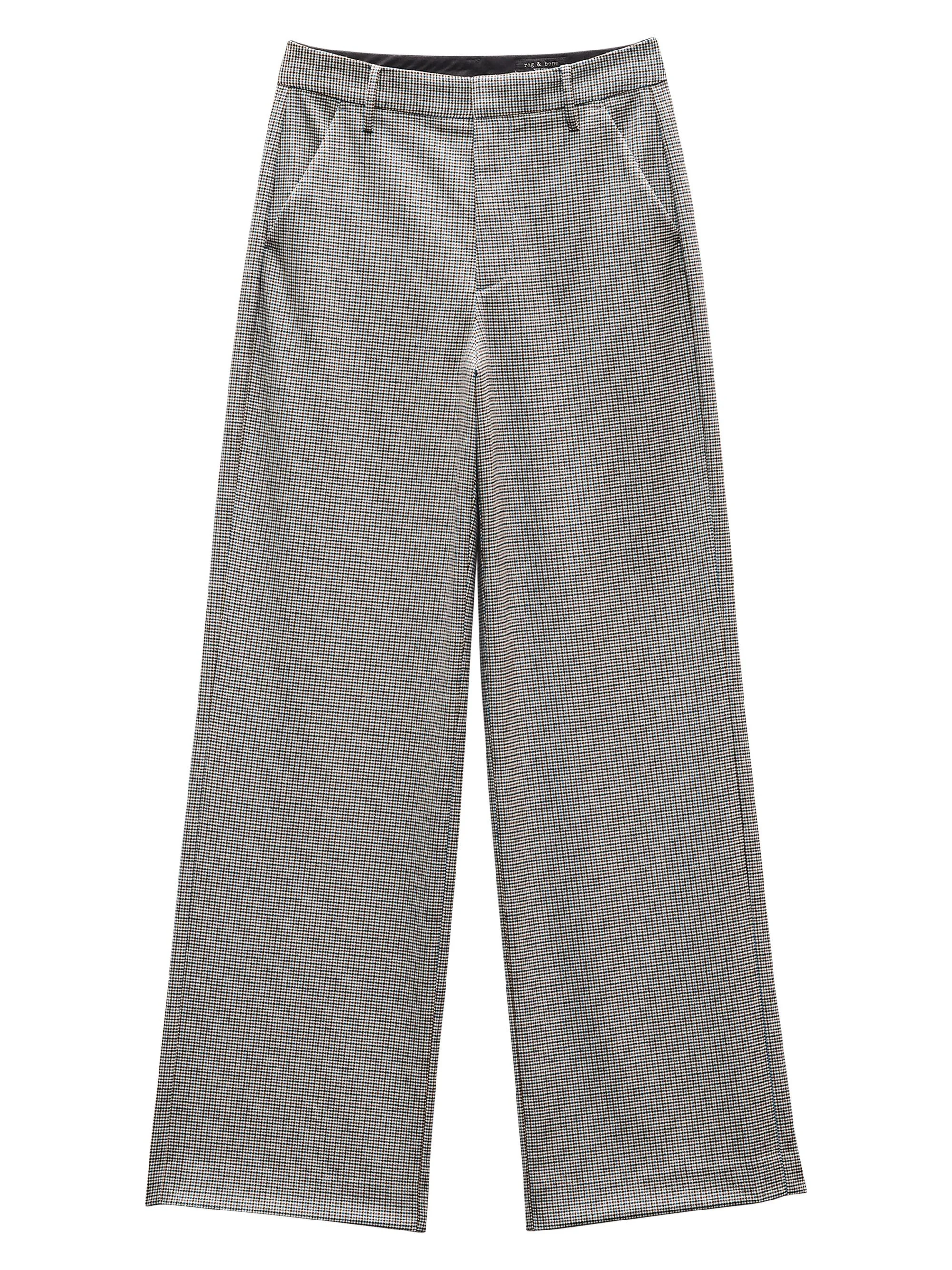 Women's Andi Plaid Full-Length Trousers - Blue Plaid - 1