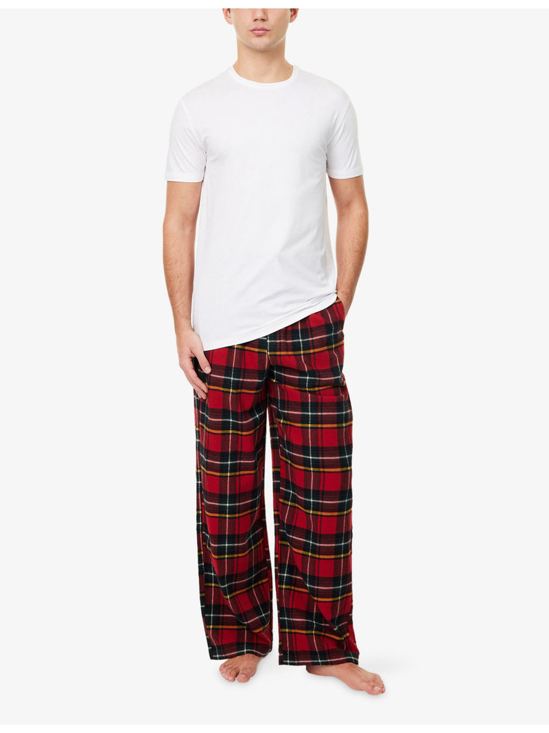 SKIMS Checked Flannel Cotton Sleep Trousers outlook