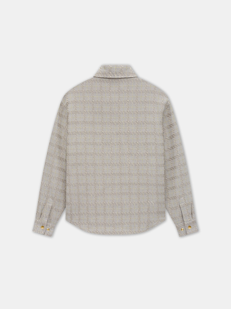 CHECK BOUCLE PADDED OVERSHIRT 4
