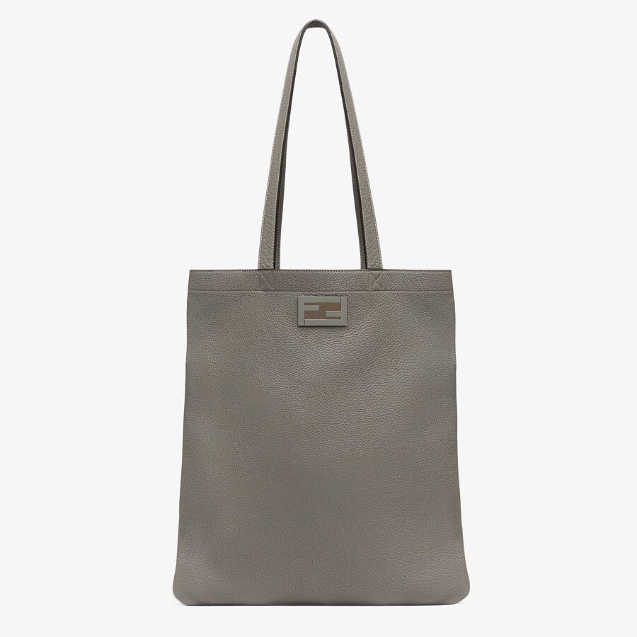 Light gray leather bag - 1