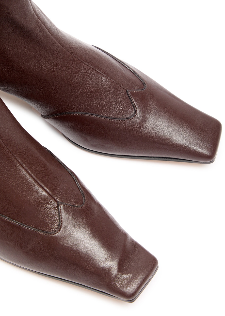 Khaite Nevada 40 Leather Ankle Boots - 3