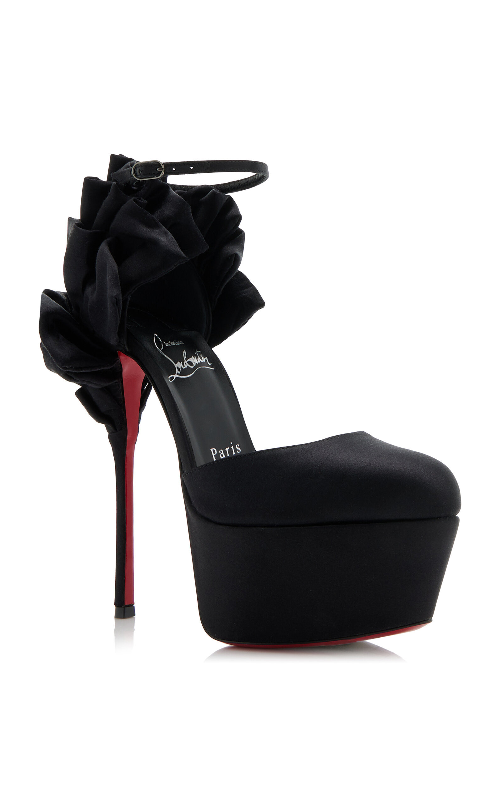 Exclusive Maria 160mm Satin Pumps black - 5