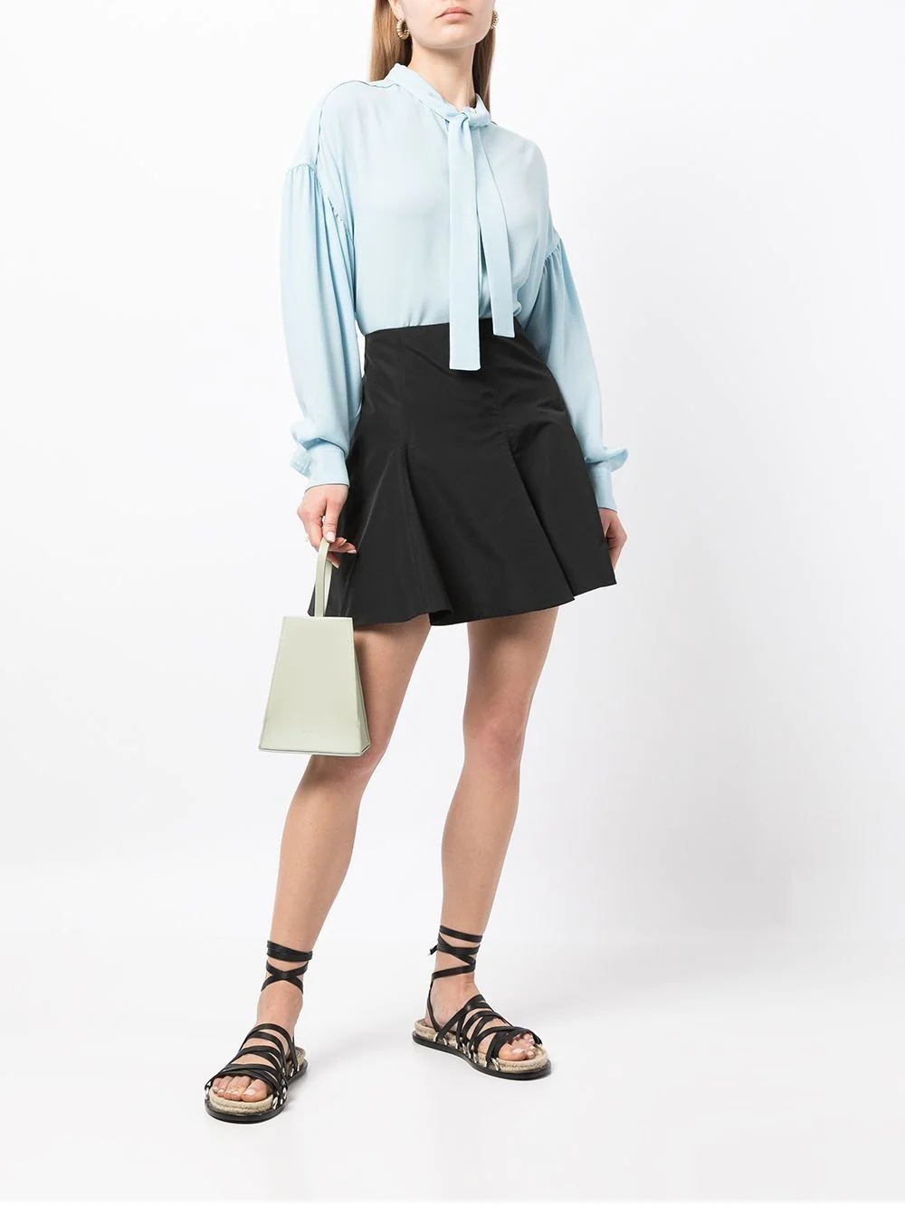 pussybow satin shirt - 2