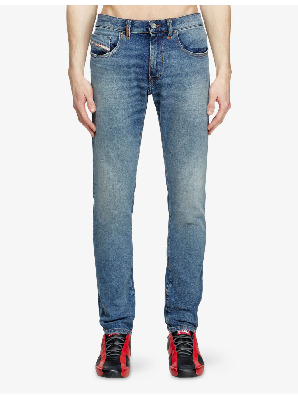 2019 D-Strukt Slim-Leg Stretch-Denim Jeans - 3