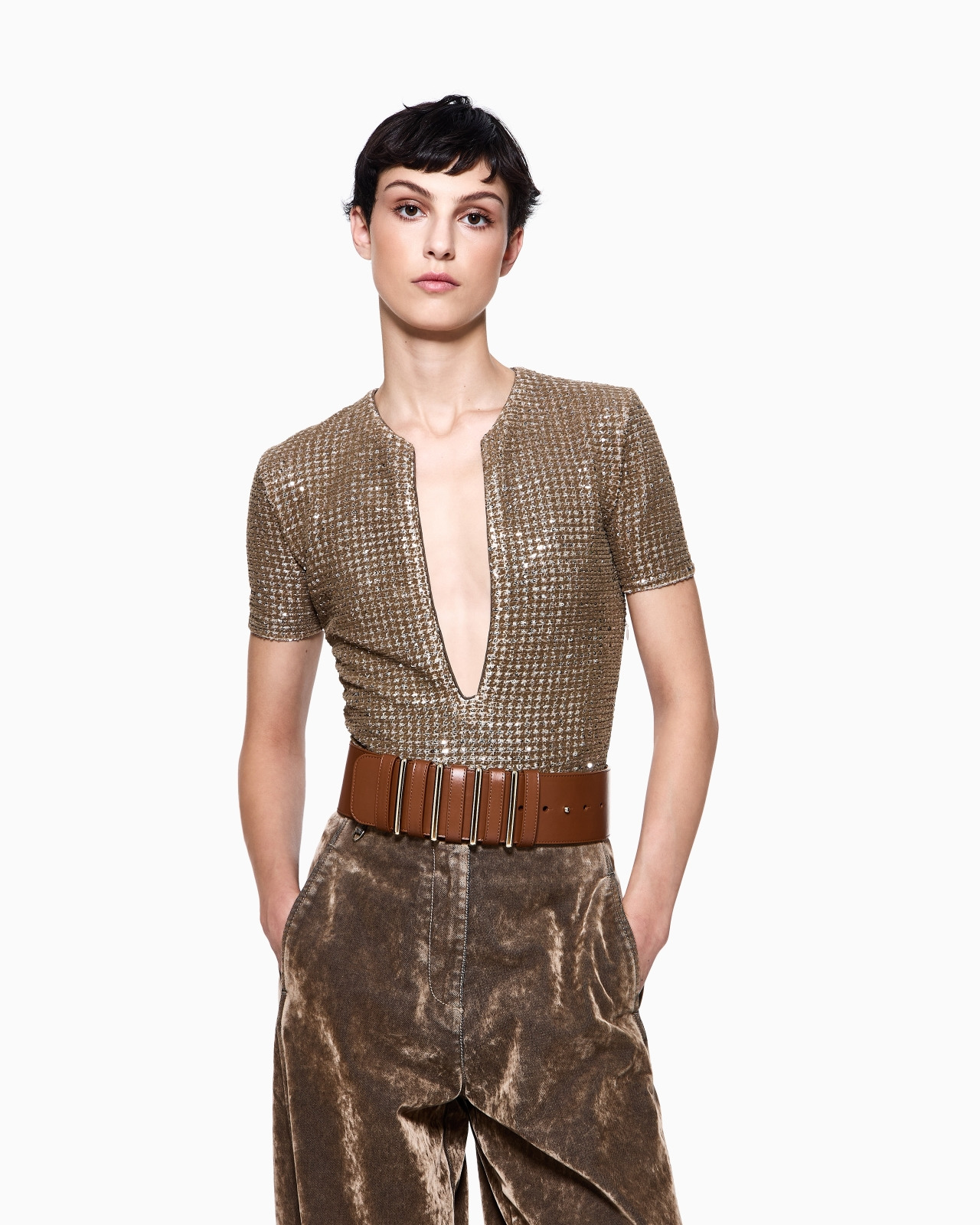 SMOOTH CALFSKIN WIDE BELT - 4