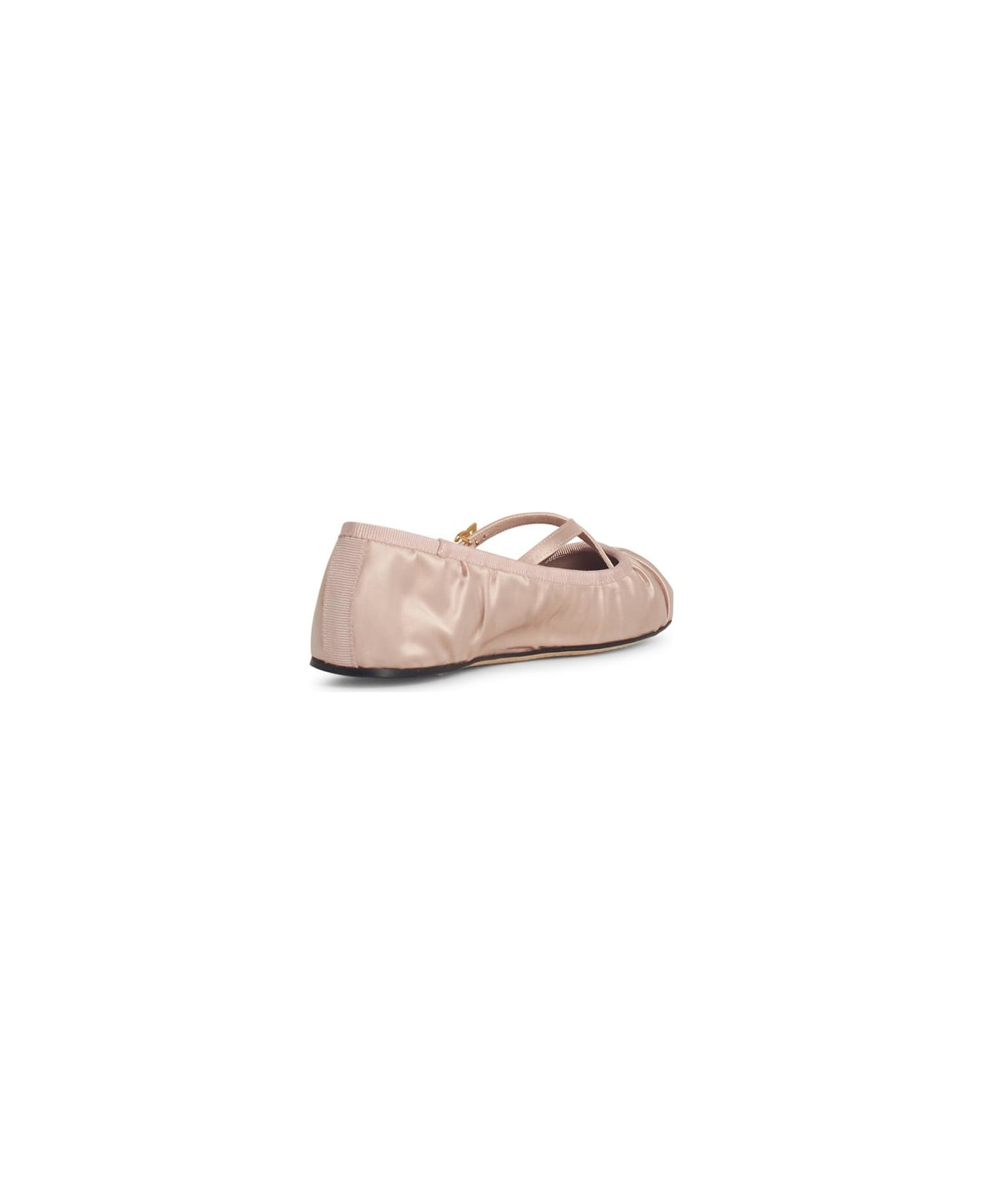 Pink Satin Ballet Flats - 3