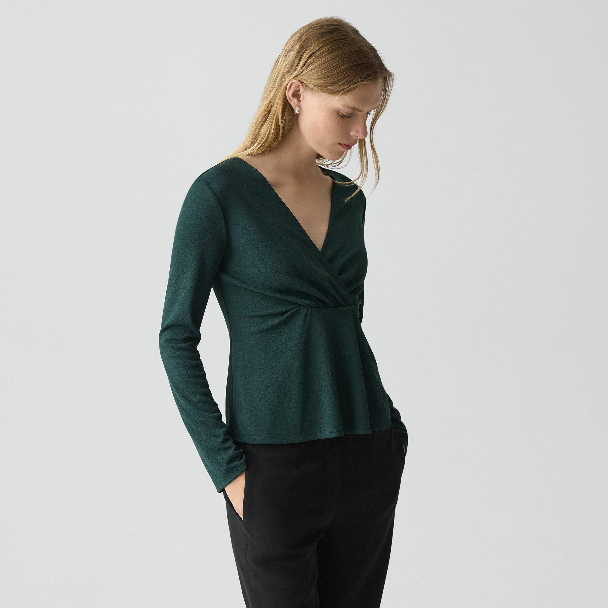 Gathered Top in Crepe Jersey - 2