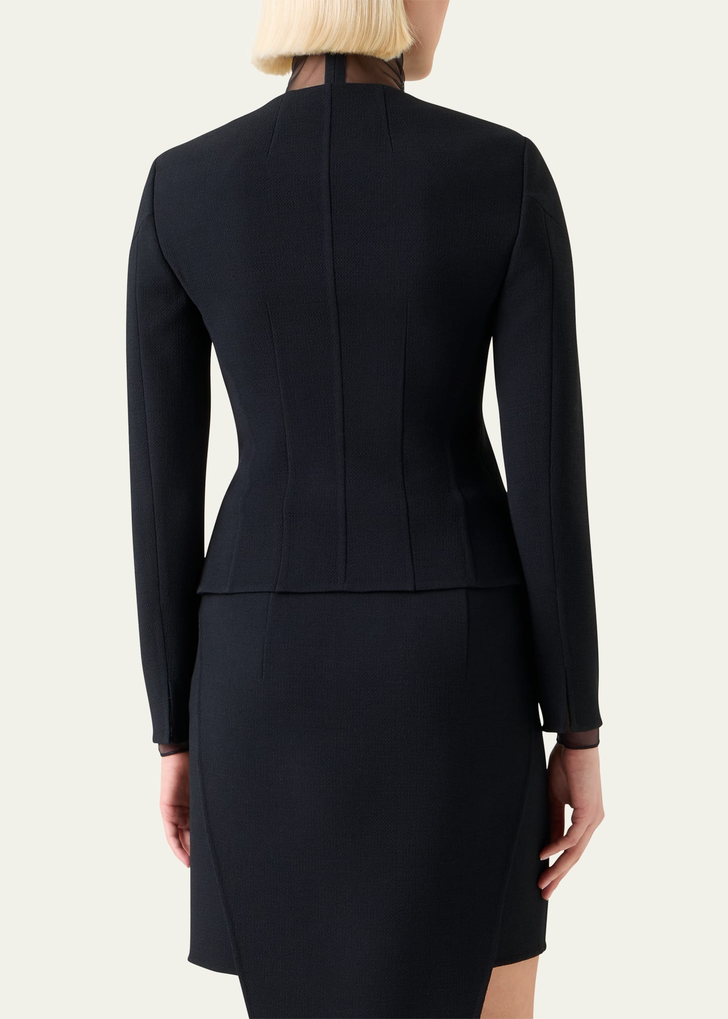 Desiree Double-Face Trapezoid Jacket - 3