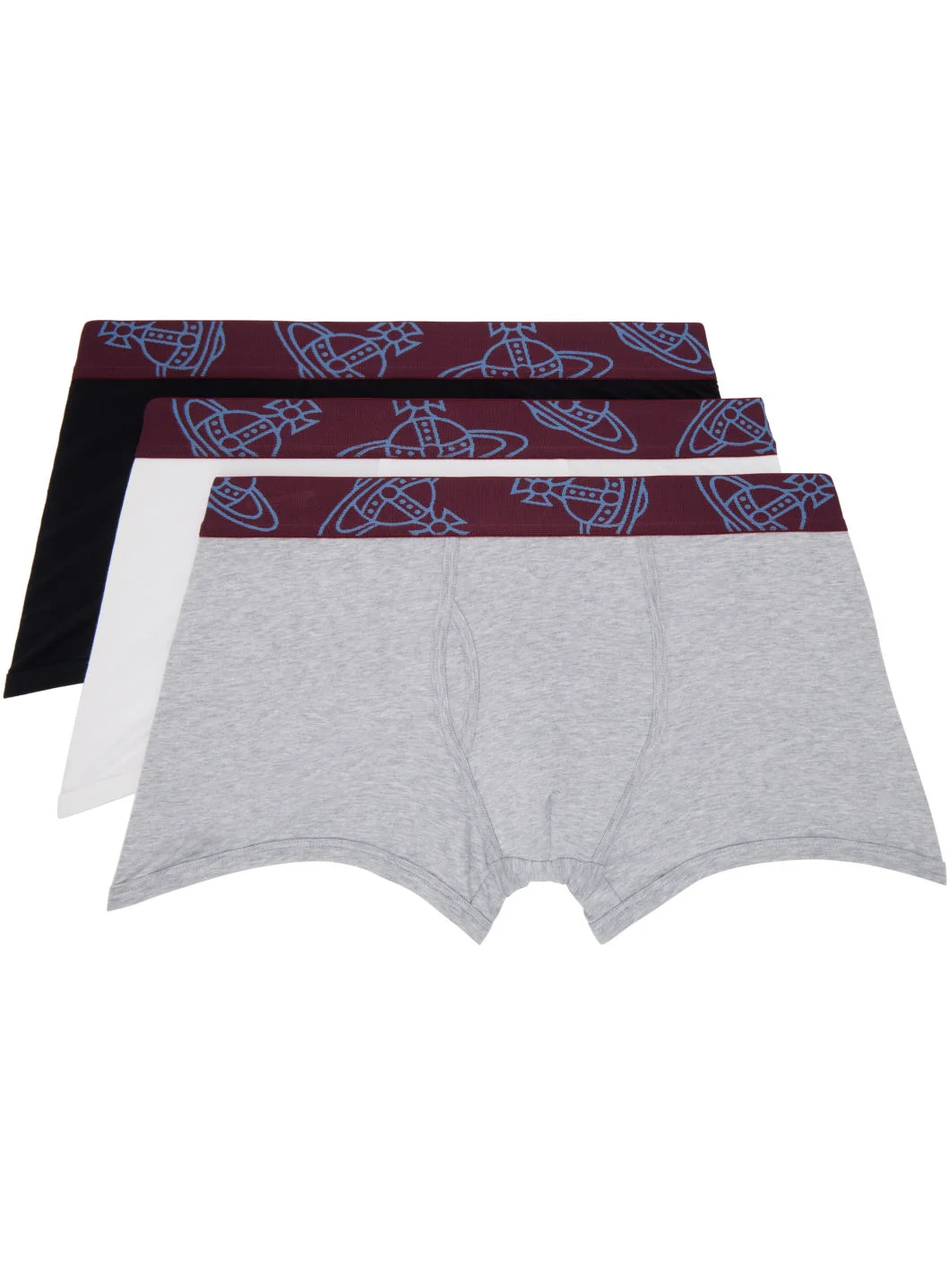 Three-Pack Multicolor Cotton Boxer Briefs - 1