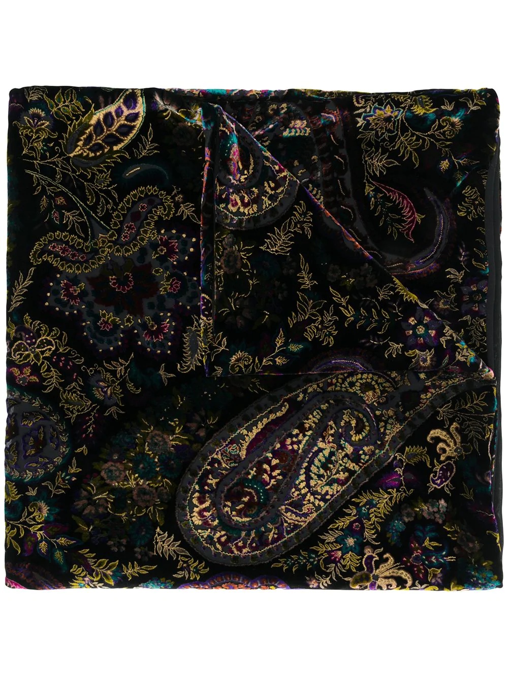 paisley print scarf - 1