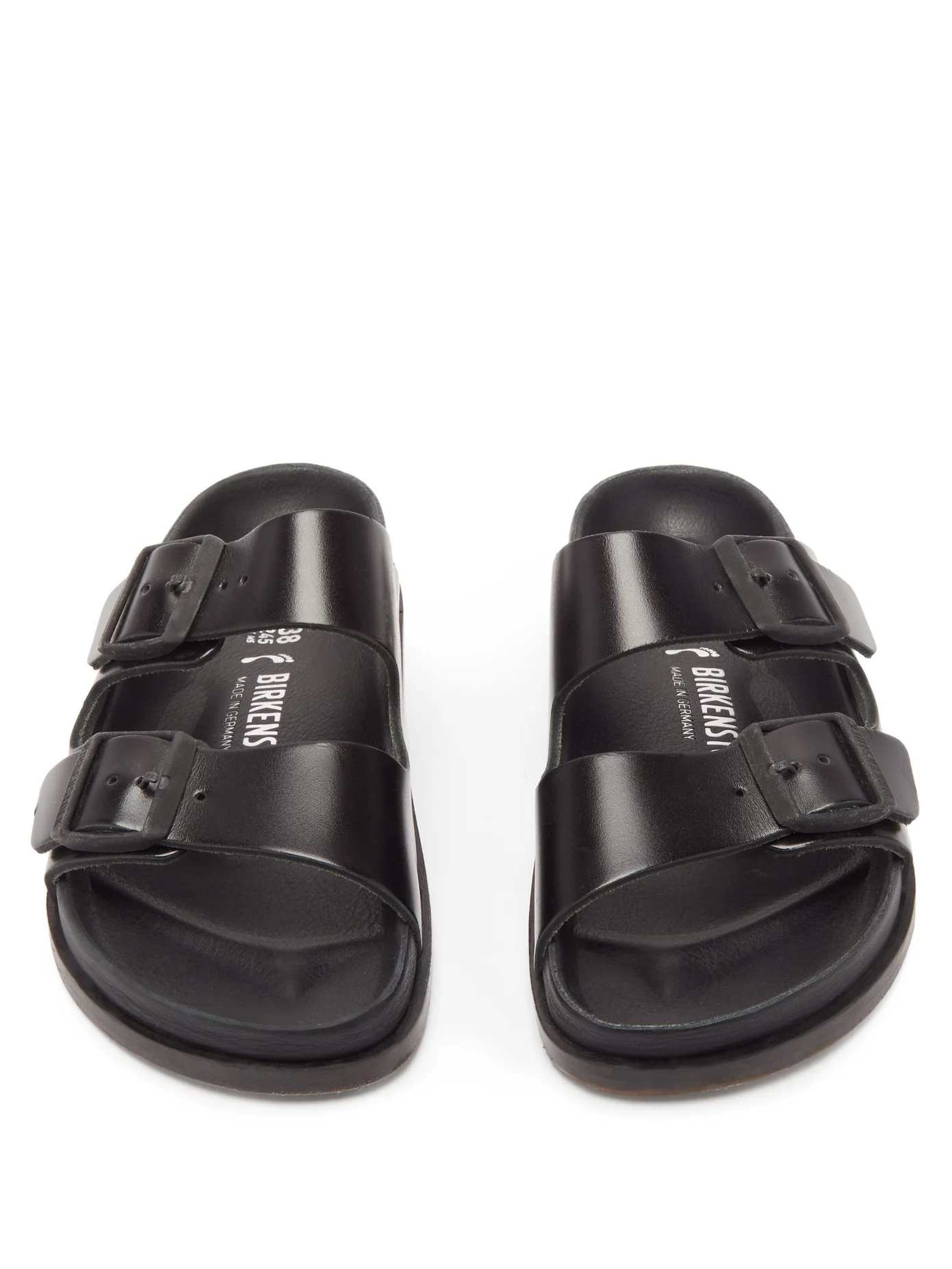 Arizona two-strap leather slides - 6