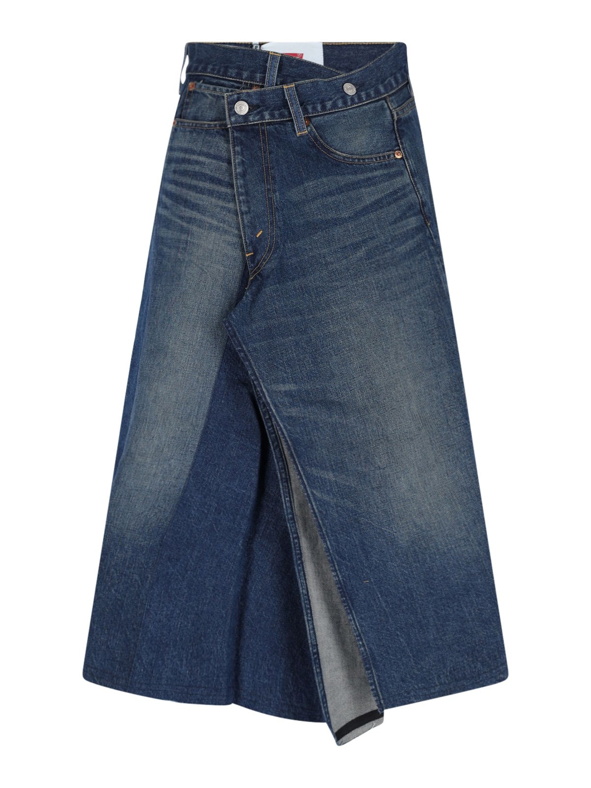 X LEVI'S STRAUSS DENIM LOGO MIDI SKIRT - 1