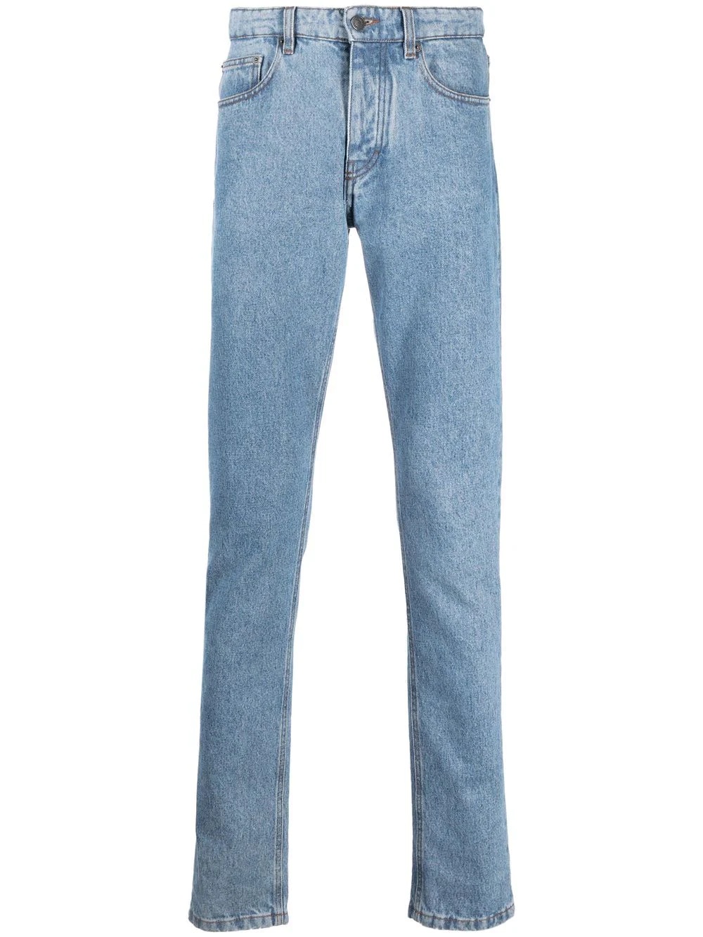 mid-rise straight-leg jeans - 1